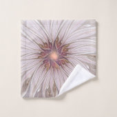 Floral Fantasy, Abstracte moderne deegbloem Bad Handdoek (Wasdoekje)