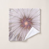 Floral Fantasy, Abstracte moderne deegbloem Bad Handdoek (Wasdoekje)
