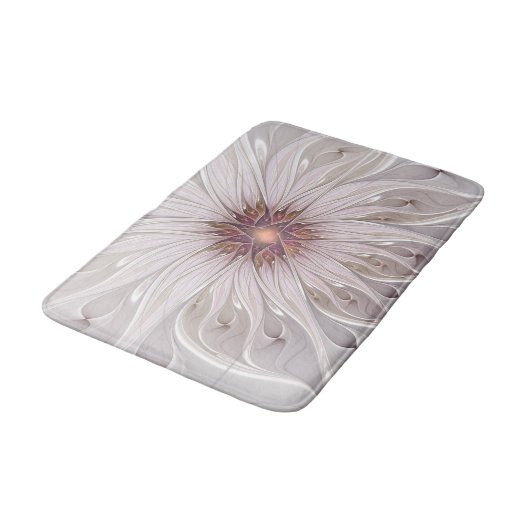 Floral Fantasy, Abstracte moderne deegbloem Badmat (Gekanteld)