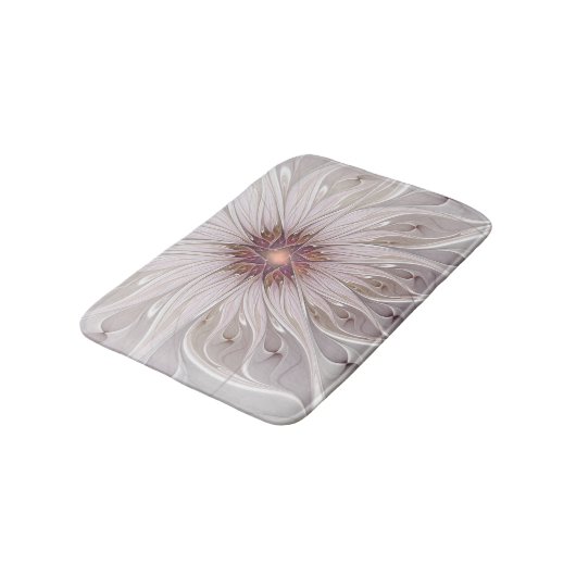 Floral Fantasy, Abstracte moderne deegbloem Badmat (Gekanteld)