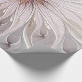 Floral Fantasy, Abstracte moderne deegbloem Cadeaupapier (Hoek)