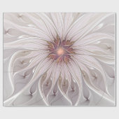 Floral Fantasy, Abstracte moderne deegbloem Cadeaupapier (Vlak)
