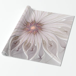 Floral Fantasy, Abstracte moderne deegbloem Cadeaupapier