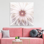 Floral Fantasy, Abstracte moderne deegbloem Canvas Afdruk (Insitu (Woonkamer))