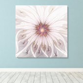 Floral Fantasy, Abstracte moderne deegbloem Canvas Afdruk (Insitu (Houten vloer))