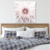 Floral Fantasy, Abstracte moderne deegbloem Canvas Afdruk (Insitu (Slaapkamer))