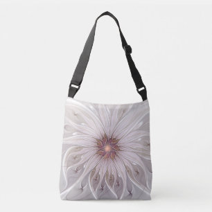 Floral Fantasy, Abstracte moderne deegbloem Crossbody Tas