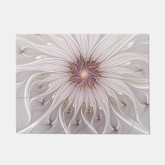 Floral Fantasy, Abstracte moderne deegbloem Deurmat (Voorkant)