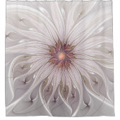 Floral Fantasy, Abstracte moderne deegbloem Douchegordijn (Voorkant)
