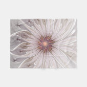 Floral Fantasy, Abstracte moderne deegbloem Fleece Deken (Voorkant (Horizontaal))