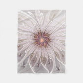 Floral Fantasy, Abstracte moderne deegbloem Fleece Deken (Voorkant)