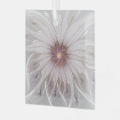 Floral Fantasy, Abstracte moderne deegbloem Glas Ornament (Voorkant links)
