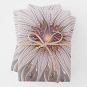 Floral Fantasy, Abstracte moderne deegbloem Inpakpapier Vel (In situ)