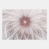 Floral Fantasy, Abstracte moderne deegbloem Inpakpapier Vel (Voorkant)