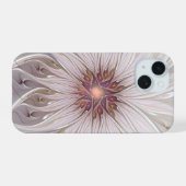 Floral Fantasy, Abstracte moderne deegbloem iPhone 15 Case (Achterkant horizontaal)