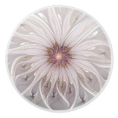 Floral Fantasy, Abstracte moderne deegbloem Keramische Knop (Voorkant)