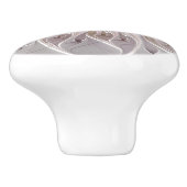 Floral Fantasy, Abstracte moderne deegbloem Keramische Knop (Zijkant)