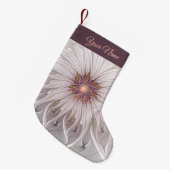 Floral Fantasy, Abstracte moderne deegbloem Kleine Kerstsok (Voorkant (Hangend))