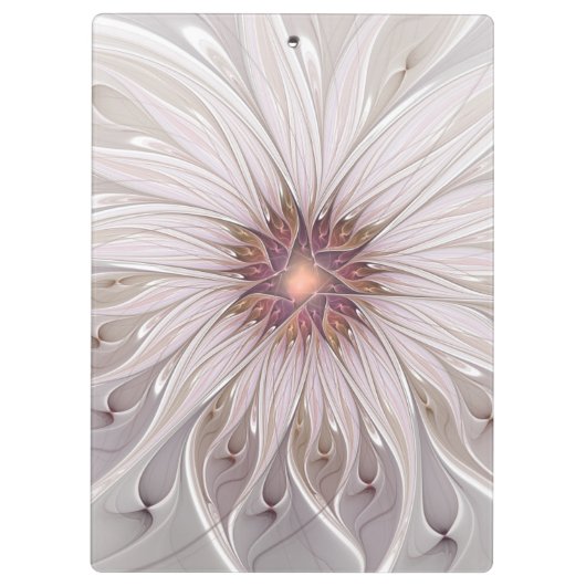 Floral Fantasy, Abstracte moderne deegbloem Klembord (Achterkant)