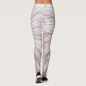Floral Fantasy, Abstracte moderne deegbloem Leggings (Achterkant)
