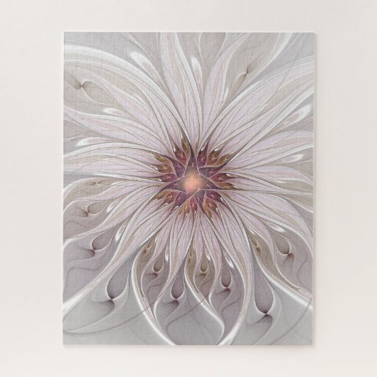 Floral Fantasy, Abstracte moderne deegbloem Legpuzzel (Verticaal)