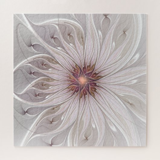 Floral Fantasy, Abstracte moderne deegbloem Legpuzzel (Horizontaal)