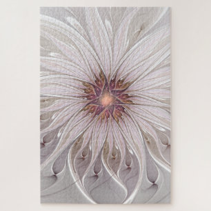 Floral Fantasy, Abstracte moderne deegbloem Legpuzzel