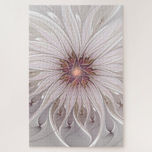 Floral Fantasy, Abstracte moderne deegbloem Legpuzzel (Verticaal)