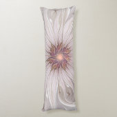 Floral Fantasy, Abstracte moderne deegbloem Lichaamskussen (Achterkant (Verticaal))