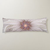 Floral Fantasy, Abstracte moderne deegbloem Lichaamskussen (Achterkant)