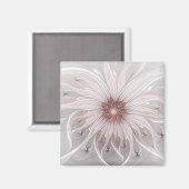 Floral Fantasy, Abstracte moderne deegbloem Magneet (Voorkant / Achterkant)