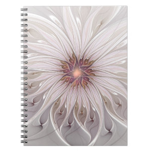 Floral Fantasy, Abstracte moderne deegbloem Notitieboek