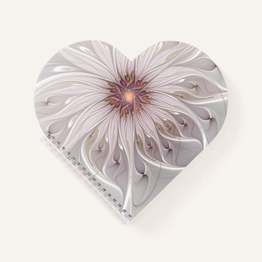 Floral Fantasy, Abstracte moderne deegbloem Notitieboek (Voorkant)