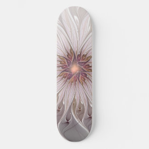Floral Fantasy, Abstracte moderne deegbloem Persoonlijk Skateboard