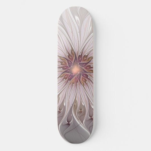Floral Fantasy, Abstracte moderne deegbloem Persoonlijk Skateboard (Voorkant)