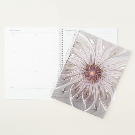 Floral Fantasy, Abstracte moderne deegbloem Planner (Display)