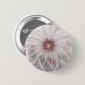 Floral Fantasy, Abstracte moderne deegbloem Ronde Button 5,7 Cm (Voorkant /achterkant)