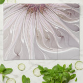 Floral Fantasy, Abstracte moderne deegbloem Theedoek (Gevouwen)