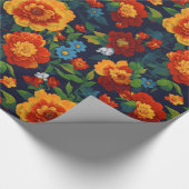 Floral Fantasy Alle Gelegenheid Classic Cadeaupapier (Hoek)