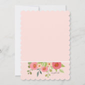 Floral Fantasy Baby shower Invitation Kaart (Achterkant)