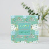 Floral Fantasy Birthday Flat Card Bedankkaart (Staand voorkant)
