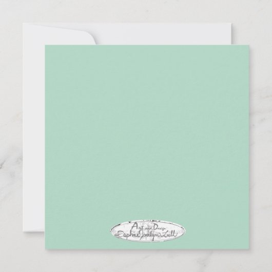 Floral Fantasy Birthday Flat Card Bedankkaart (Achterkant)