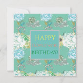 Floral Fantasy Birthday Flat Card Bedankkaart (Voorkant)