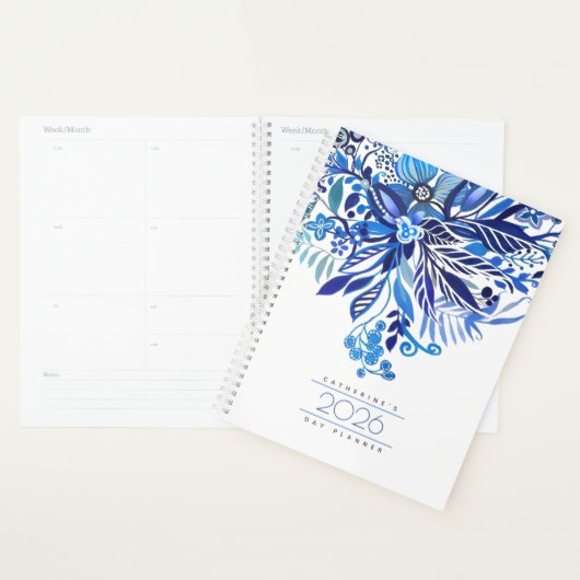 Floral Fantasy Blue Agenda Planner 2026 (Display)