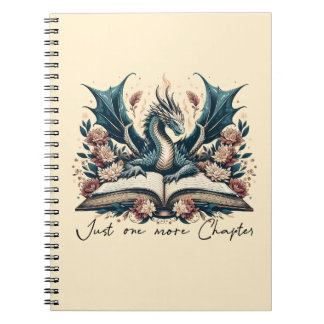Floral Fantasy Book Dragon Nog een hoofdstuk Notitieboek