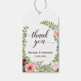 Floral Fantasy bruiloft gunst dank u Cadeaulabel