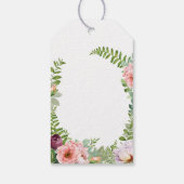 Floral Fantasy bruiloft gunst dank u Cadeaulabel (Achterkant)