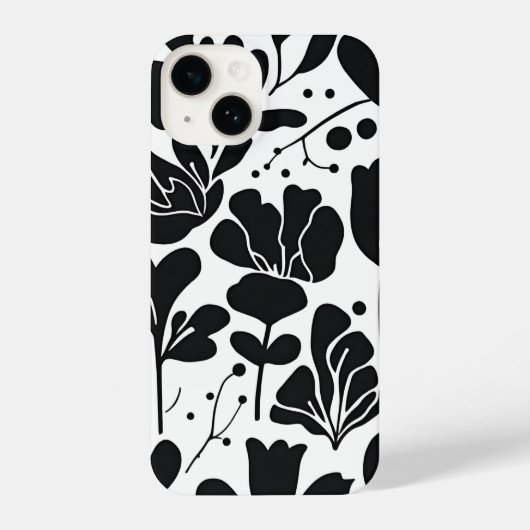Floral Fantasy: Chic Flower Design Telefoonhoesje iPhone Hoesje (Achterkant)
