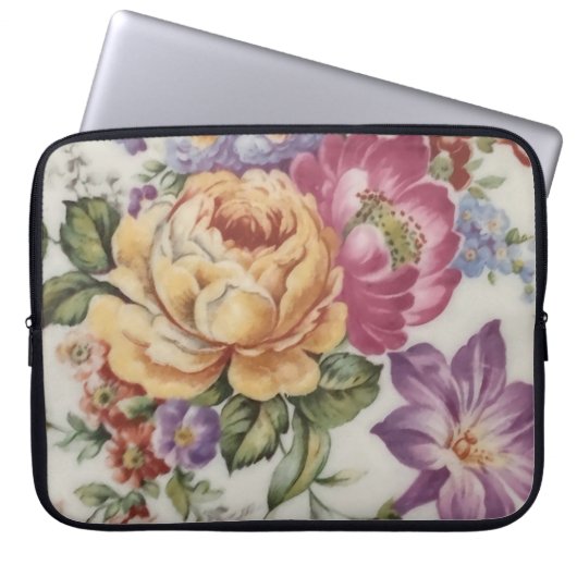 Floral Fantasy Electronics Bag Laptop Sleeve (Voorkant)