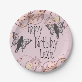 Floral Fantasy Fairies Birthday Borden Papieren Bordje